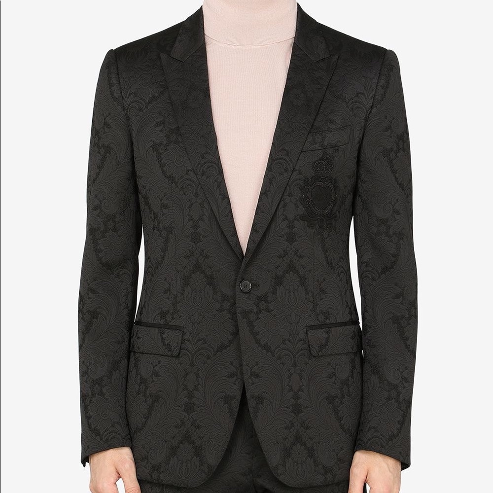 DOLCE & GABBANA Men's Floral Jacquard Martini Fit Suit NEW ITALIAN 46 - US 36